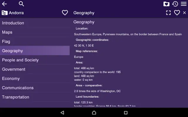 World Factbook. Countries Info android App screenshot 0